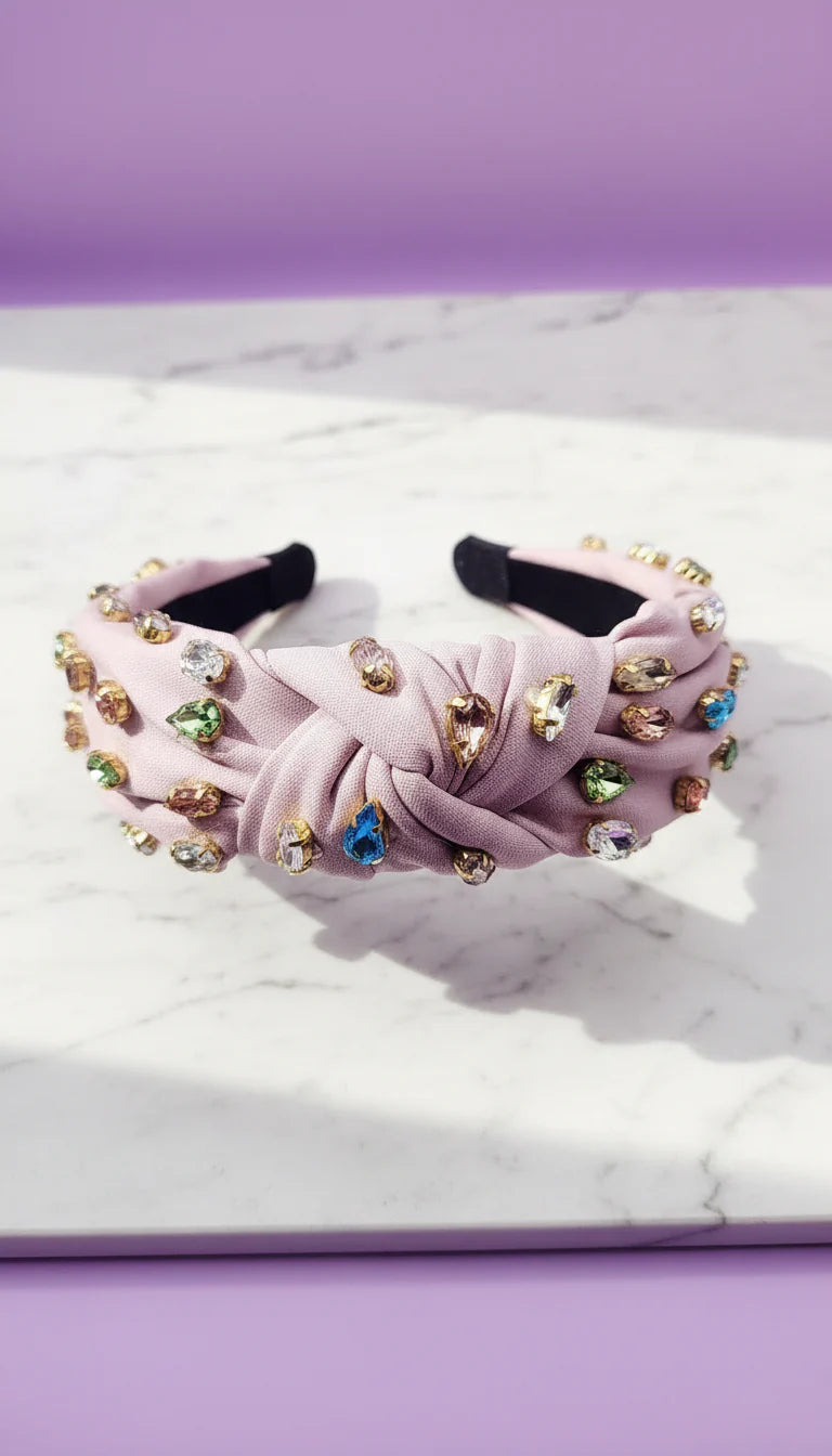 Jeweled Crystal Statement Knot Hairband Hair Accessory