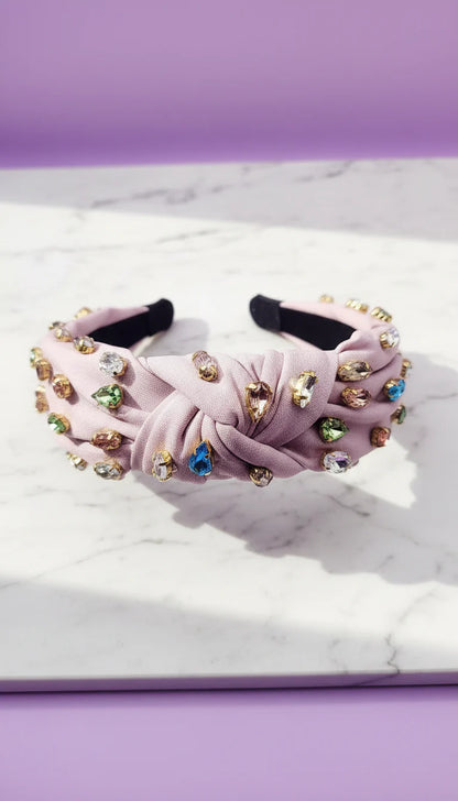 Jeweled Crystal Statement Knot Hairband Hair Accessory