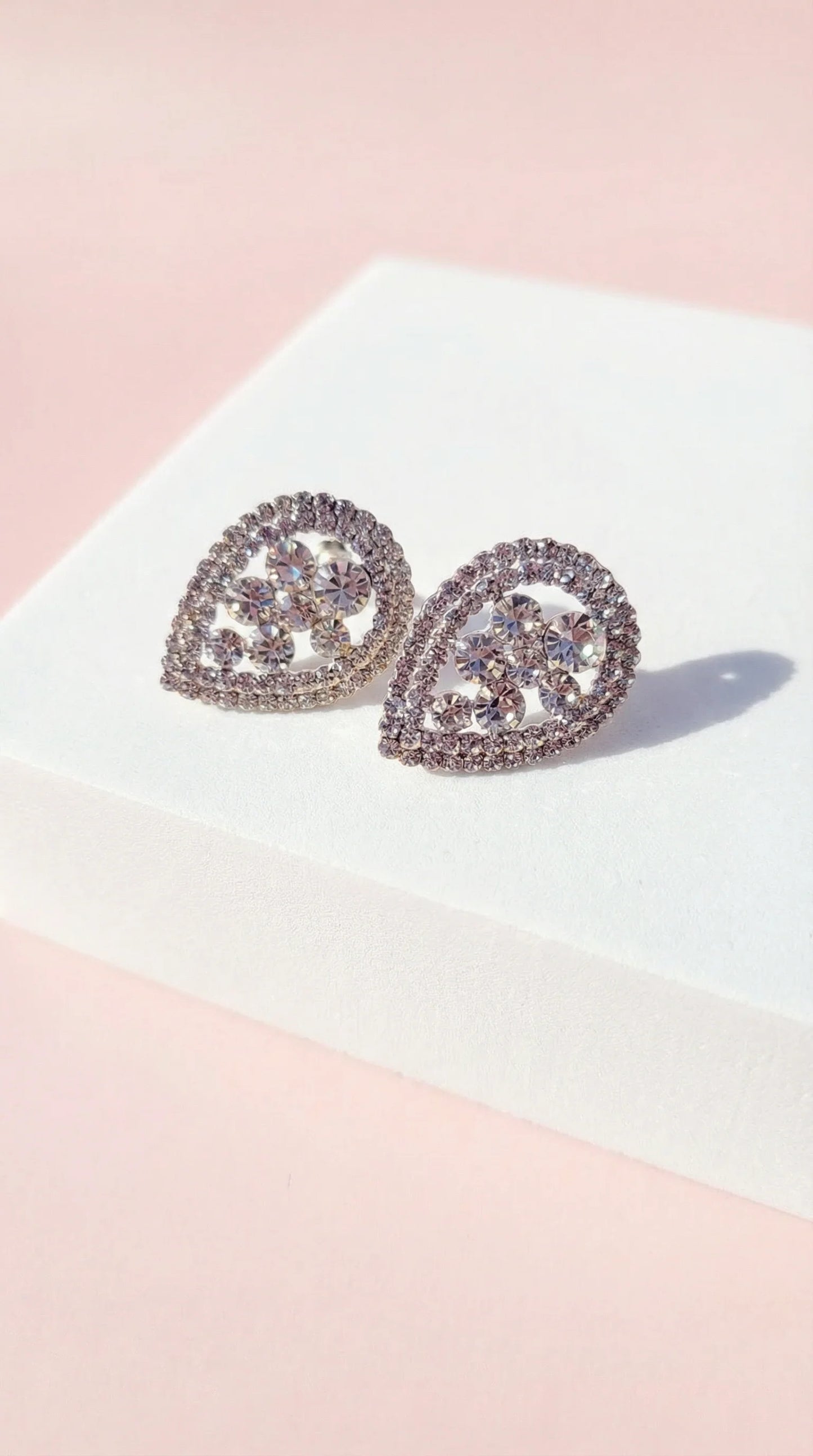 Oval Crystal Non Pierced Clip On Earrings