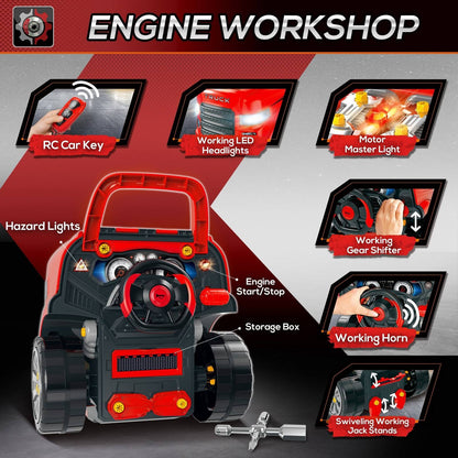 Kids Truck Engine Toy Set w/ Horn