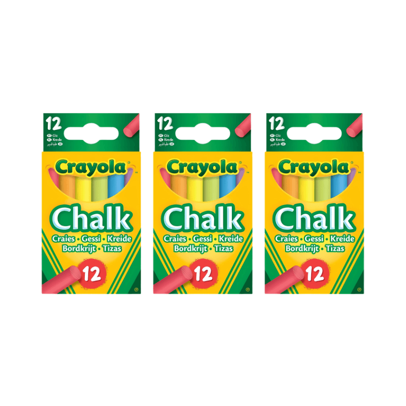 Wholesale Crayola 12 Pack Of Coloured Chalks - (Case of 12)