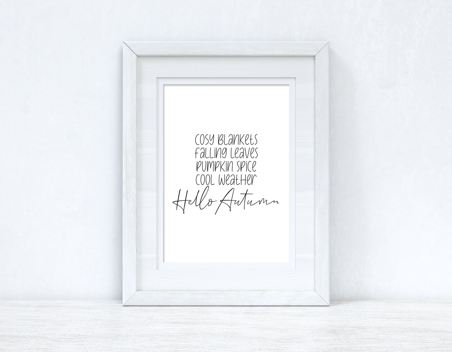 Cosy Blankets Autumn Seasonal Wall Home Decor Print