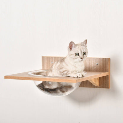 PawHut Cat Tree 4-Piece Wall-mounted Shelf Set Climbing Frame Activity Center