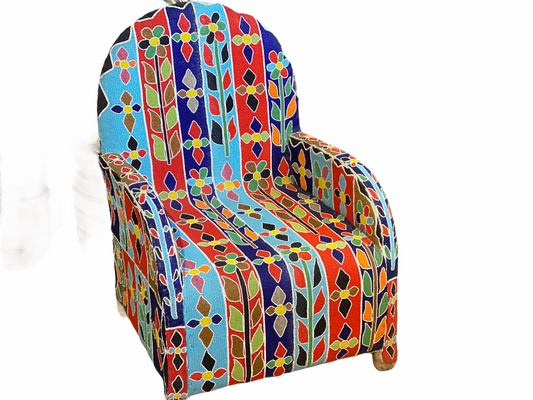 Yoruba Royal Beaded Chair - Floral