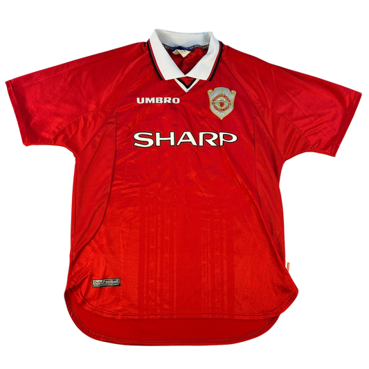 Manchester United 1999 European Home Shirt - Large - Champions League 1 Star Shirt