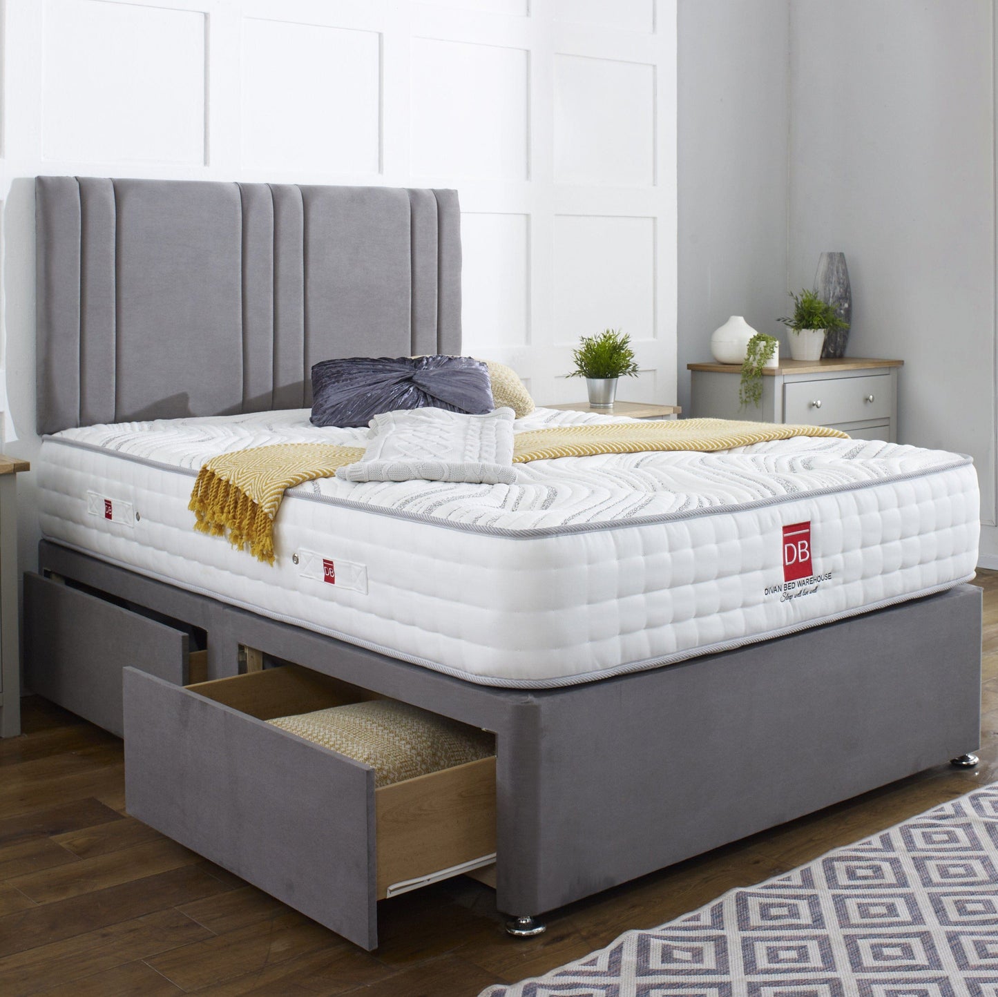 Khloe Divan Bed Set with Headboard
