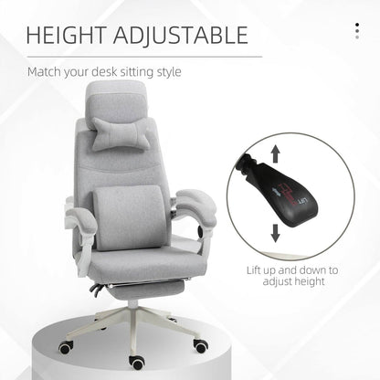 Vinsetto High Back Home Office Chair with Footrest