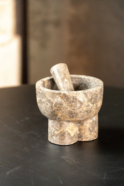 Grey Marble Pestle and Mortar