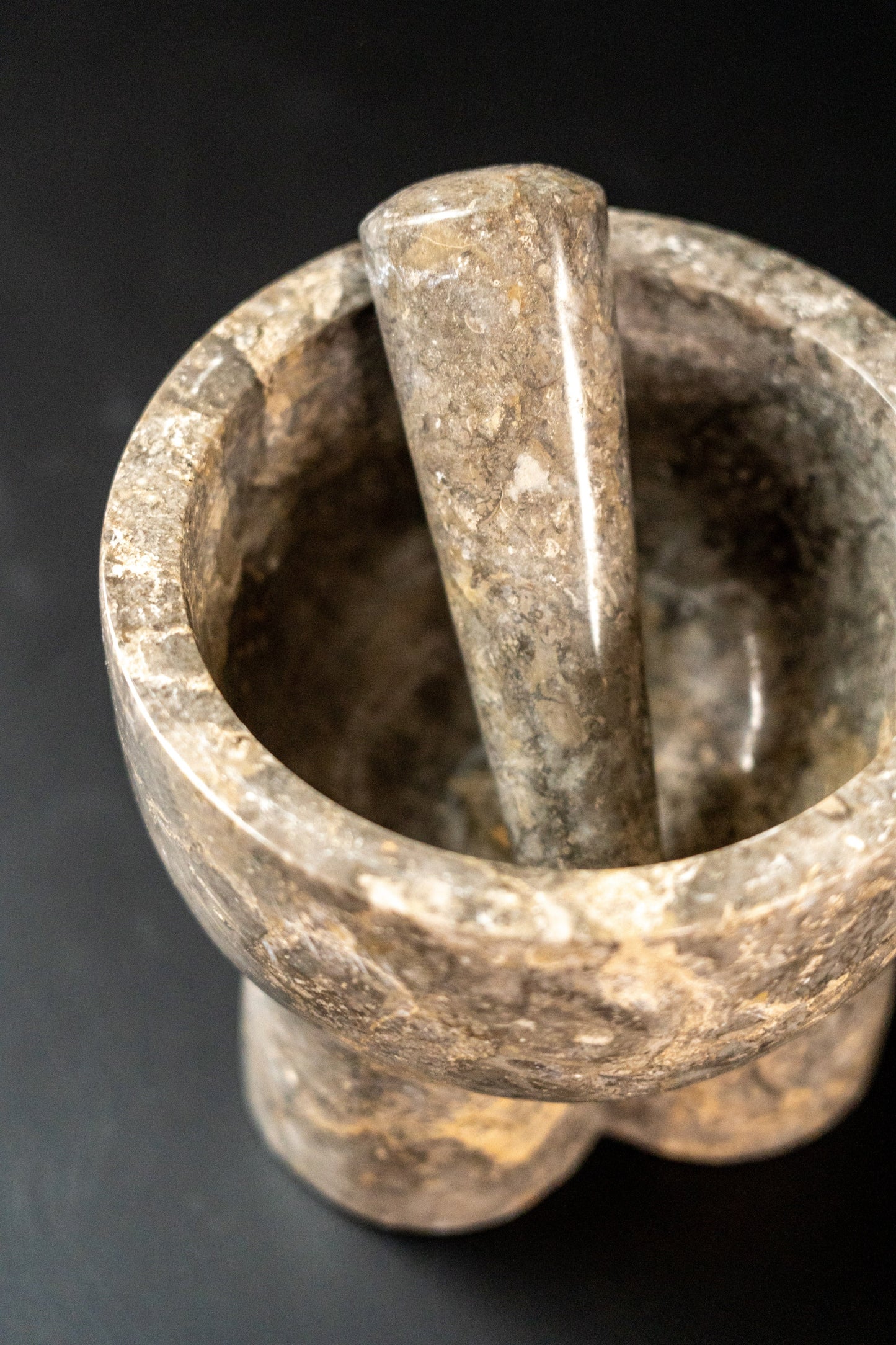 Grey Marble Pestle and Mortar