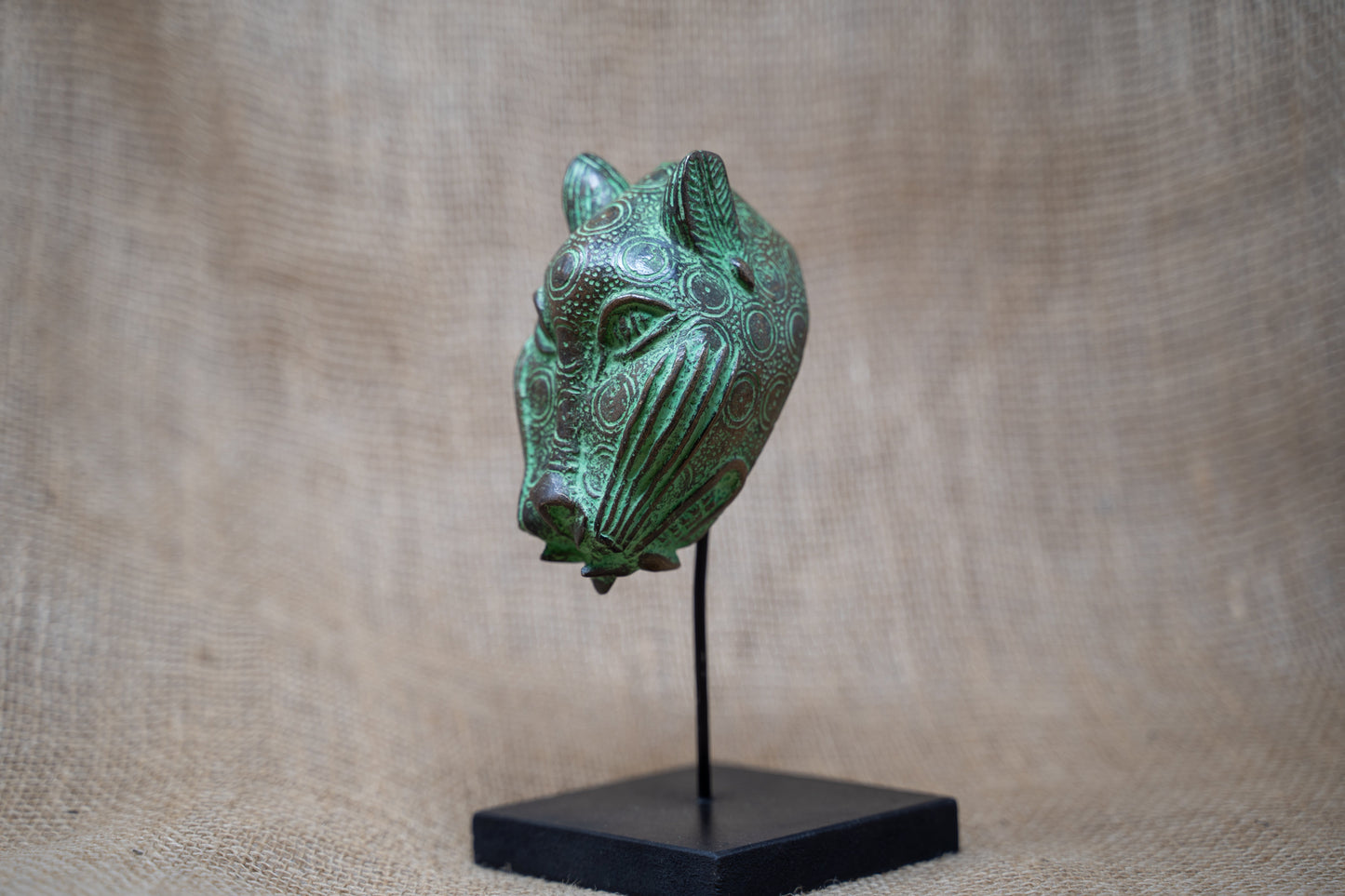 Benin Leopard sculpture - Bronze 26.1