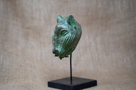 Benin Leopard sculpture - Bronze 26.1
