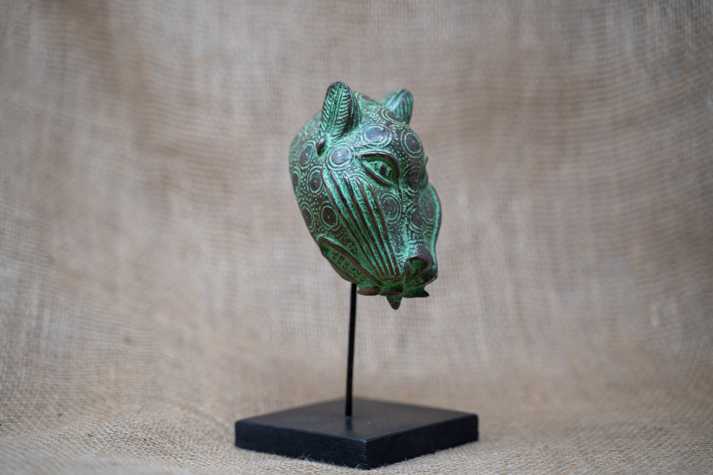 Benin Leopard sculpture - Bronze 26.1