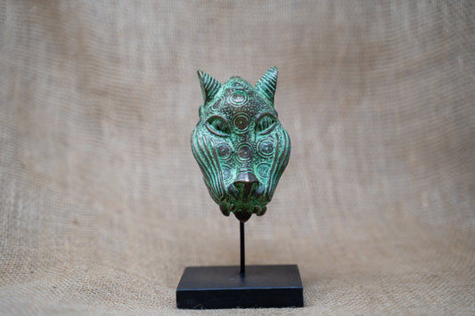 Benin Leopard sculpture - Bronze 26.2