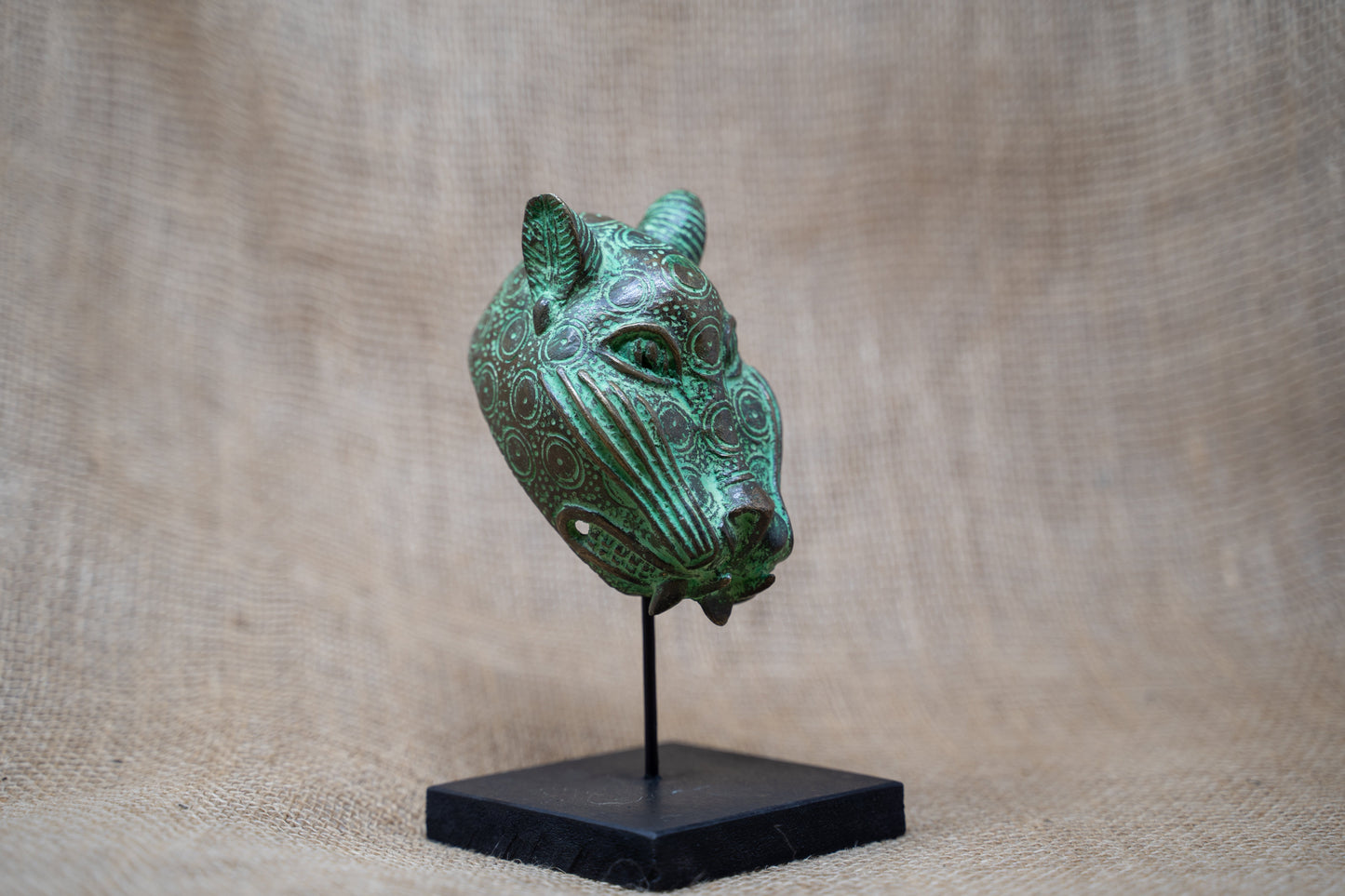 Benin Leopard sculpture - Bronze 26.2