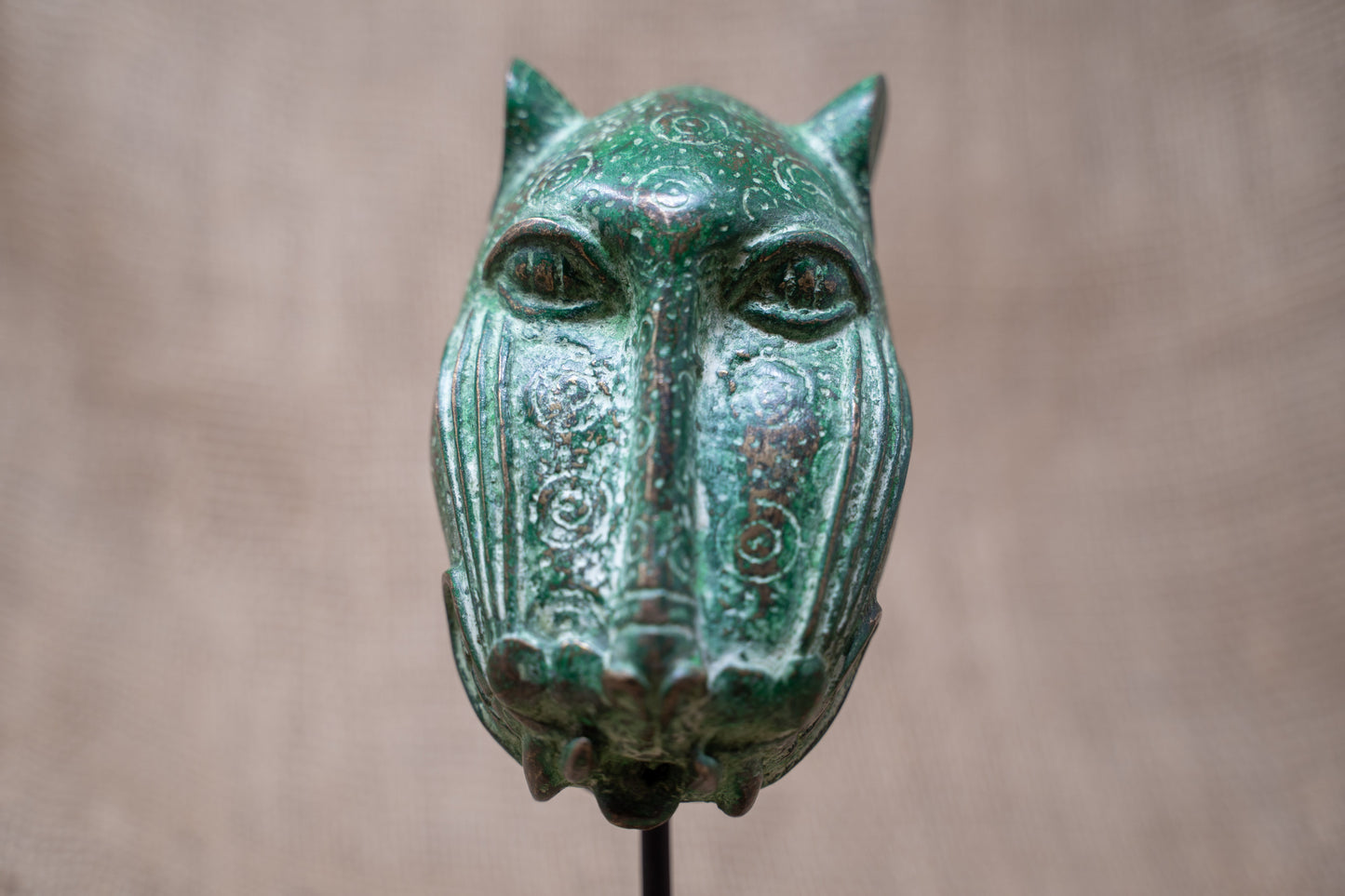 Benin Leopard sculpture - Bronze 26.5