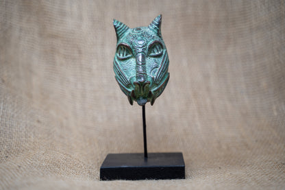 Benin Leopard sculpture - Bronze 26.8