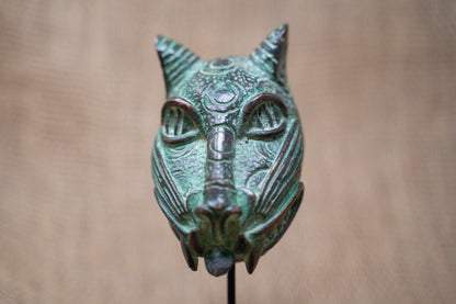 Benin Leopard sculpture - Bronze 26.8