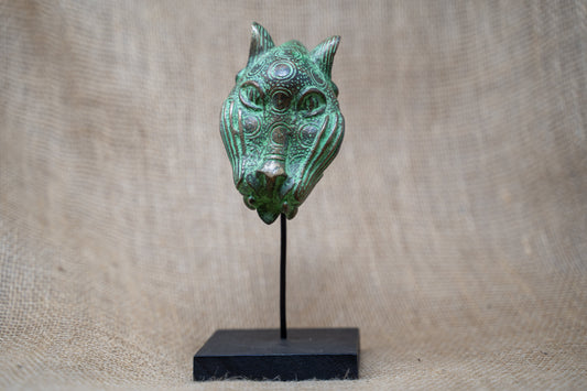 Benin Leopard sculpture - Bronze 26.9