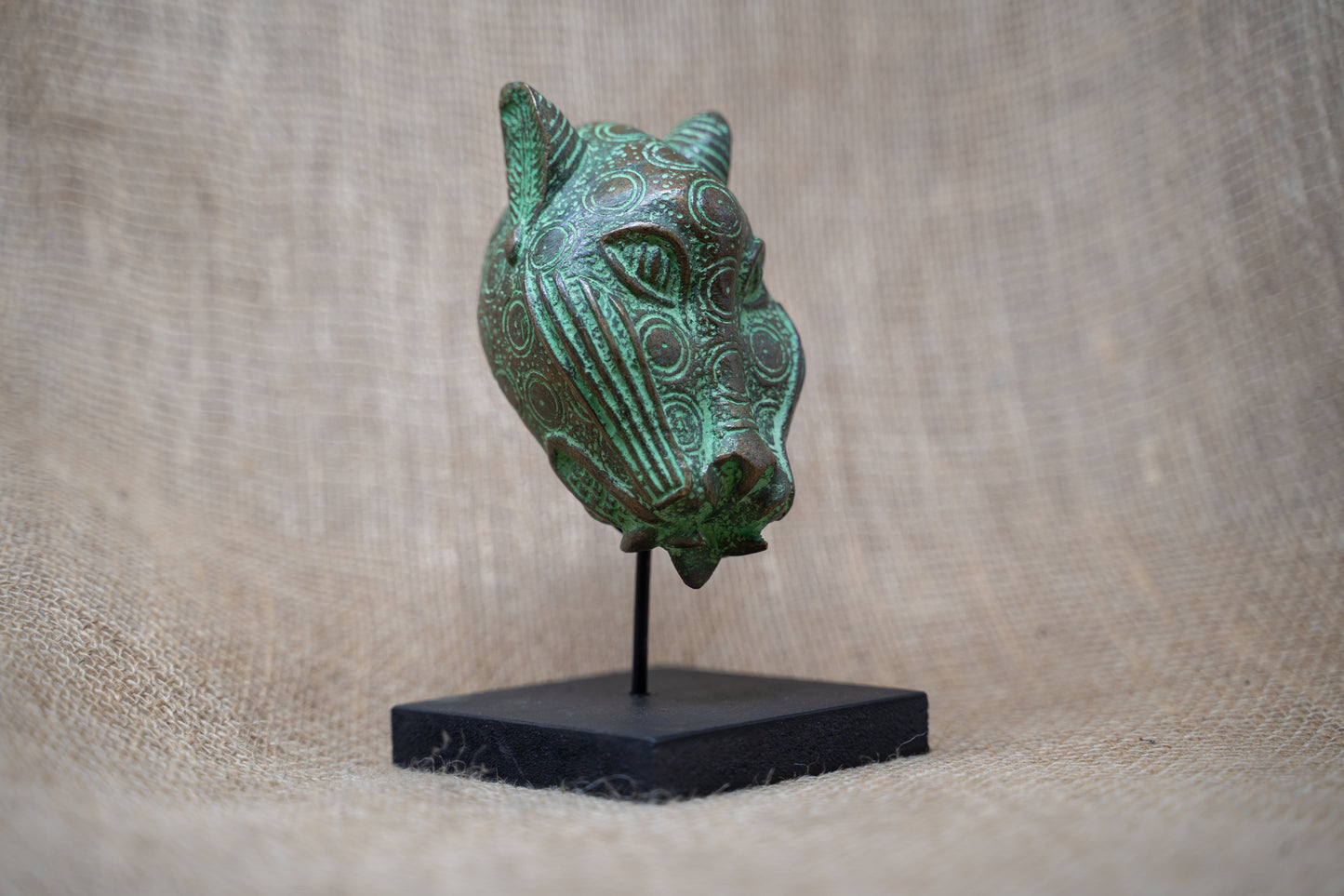 Benin Leopard sculpture - Bronze 26.12