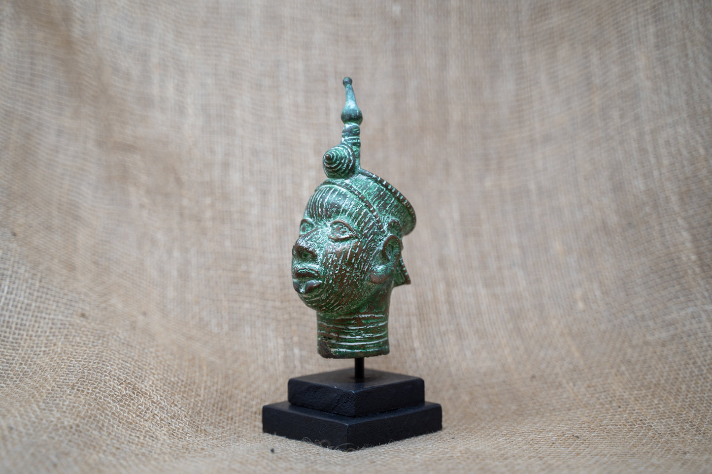 Benin Bronze Head - 37.6