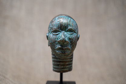 Benin Bronze Head - 37.9