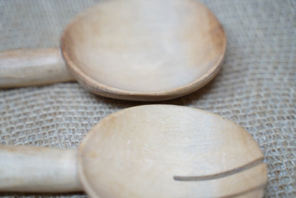 Kenya Salad Servers with Bone Inlay 58