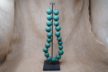 Cameroon Clay Beads- Green 36.1