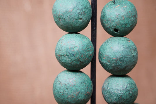 Cameroon Clay Beads- Green 36.1