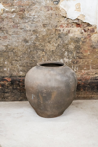 Old XL Brown Asian Pots