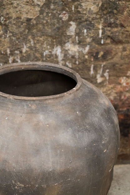 Old XL Brown Asian Pots