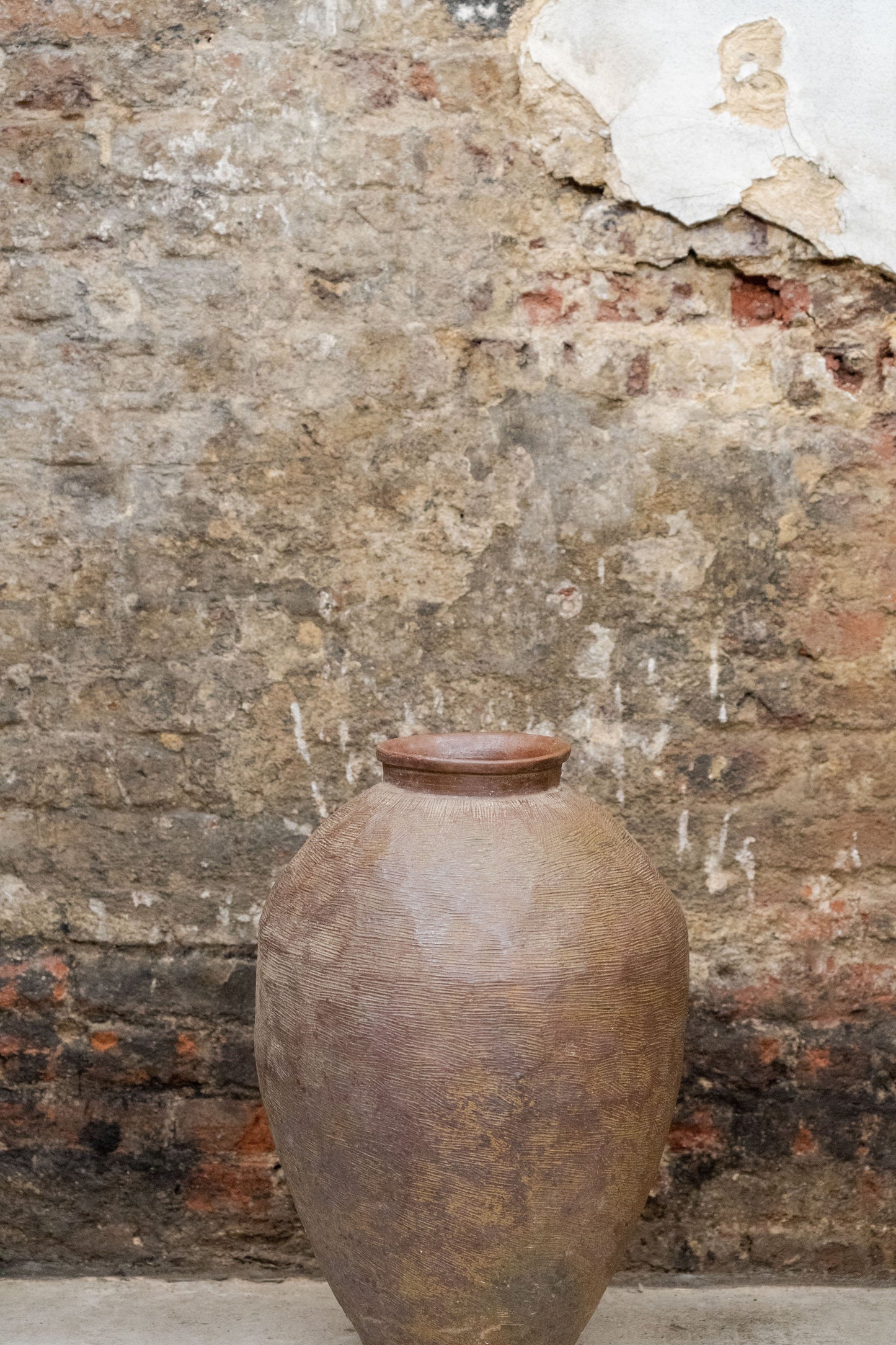 Vintage Old Brown Asian Pots
