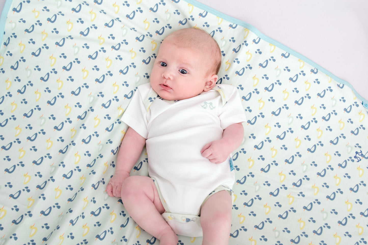 Baby blanket boys duck print