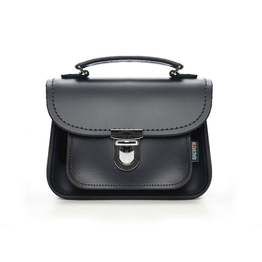 Luna Handmade Leather Bag - Navy