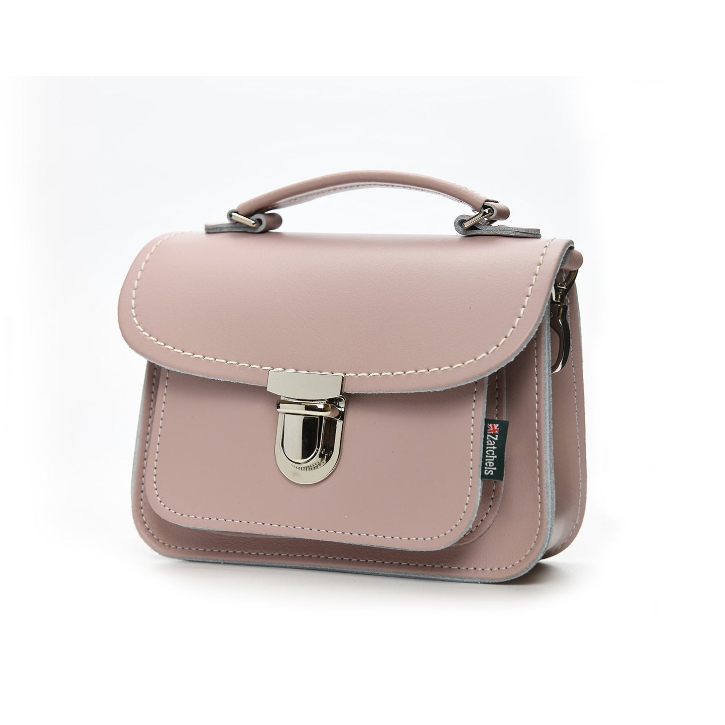 Luna Handmade Leather Bag - Rose Quartz