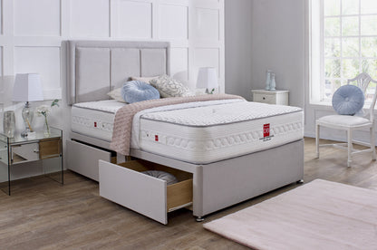 Florence Divan Bed Set with Border Headboard