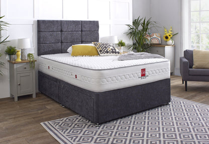 Monty Divan Bed Set with Button Headboard