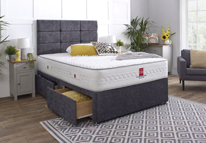 Monty Divan Bed Set with Button Headboard
