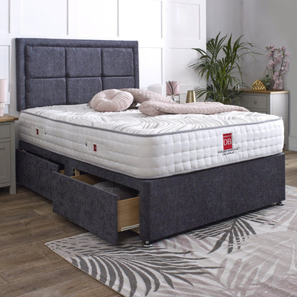 Lisbon Divan Bed Set with Border Headboard