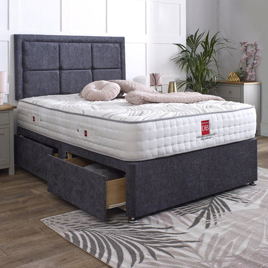 Lisbon Divan Bed Set with Border Headboard