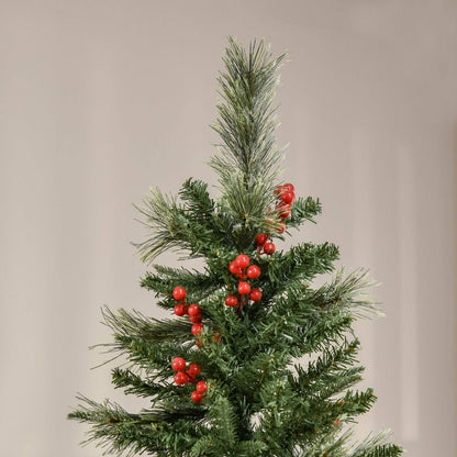Homcom 7ft Pencil Artificial Christmas Tree with Realistic Branches