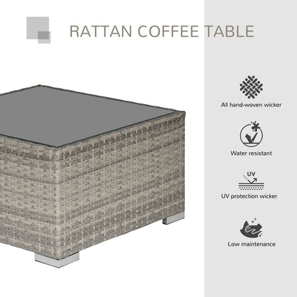 Square PE Wicker Rattan Table