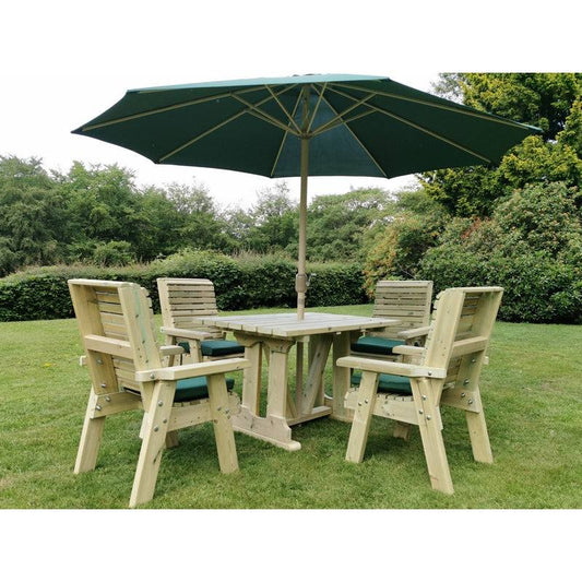Croft Ergo 4 Seat Chair Rectangle Table Set