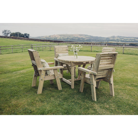 Ergo Garden Patio Dining Set by Churnet Valley - 4 Seats - ET113