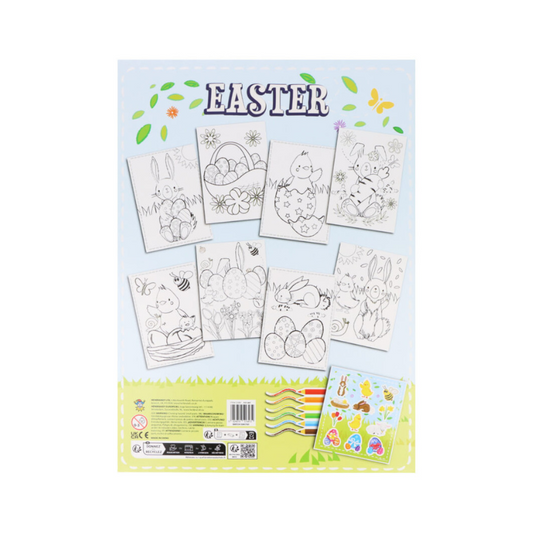 Easter Colouring Set With Pencils & Sticker Sheets