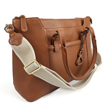 Elizabeth Leather Workbag  - Handmade by Saddler - Practical, Spacious & Elegant Design