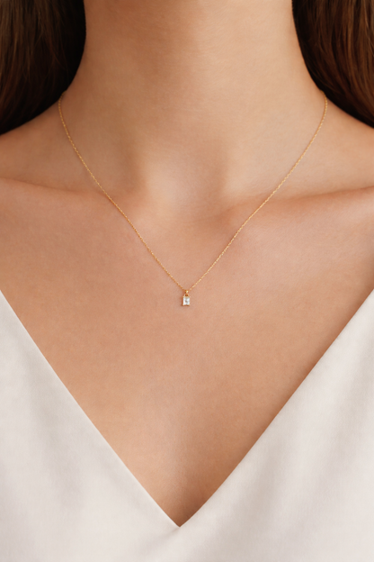 Emily Luxe Sterling Silver Plated Necklace