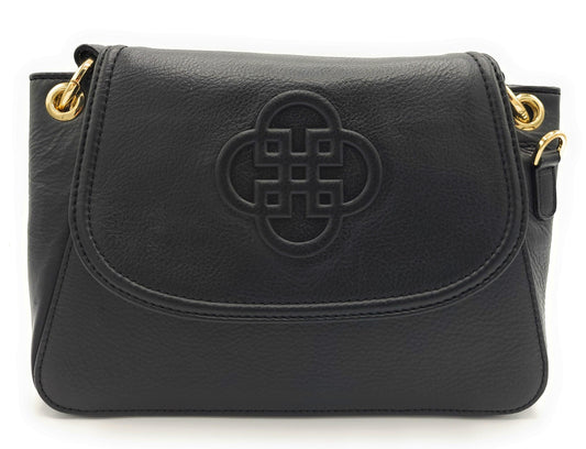 SADDLER EMMA  Real Leather Designer Handbag with Ring Detail