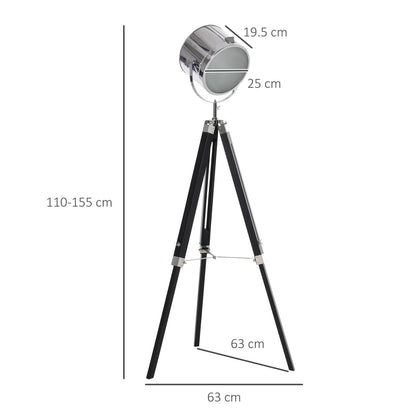 Industrial Style Adjustable Tripod Floor Lamp Searchlight Reading Lamp