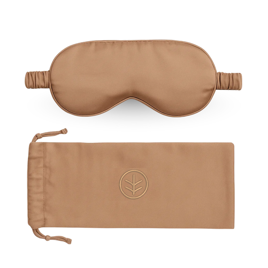 Essential Silk Sleep Eye Mask in Peach (Eucalyptus Silk)