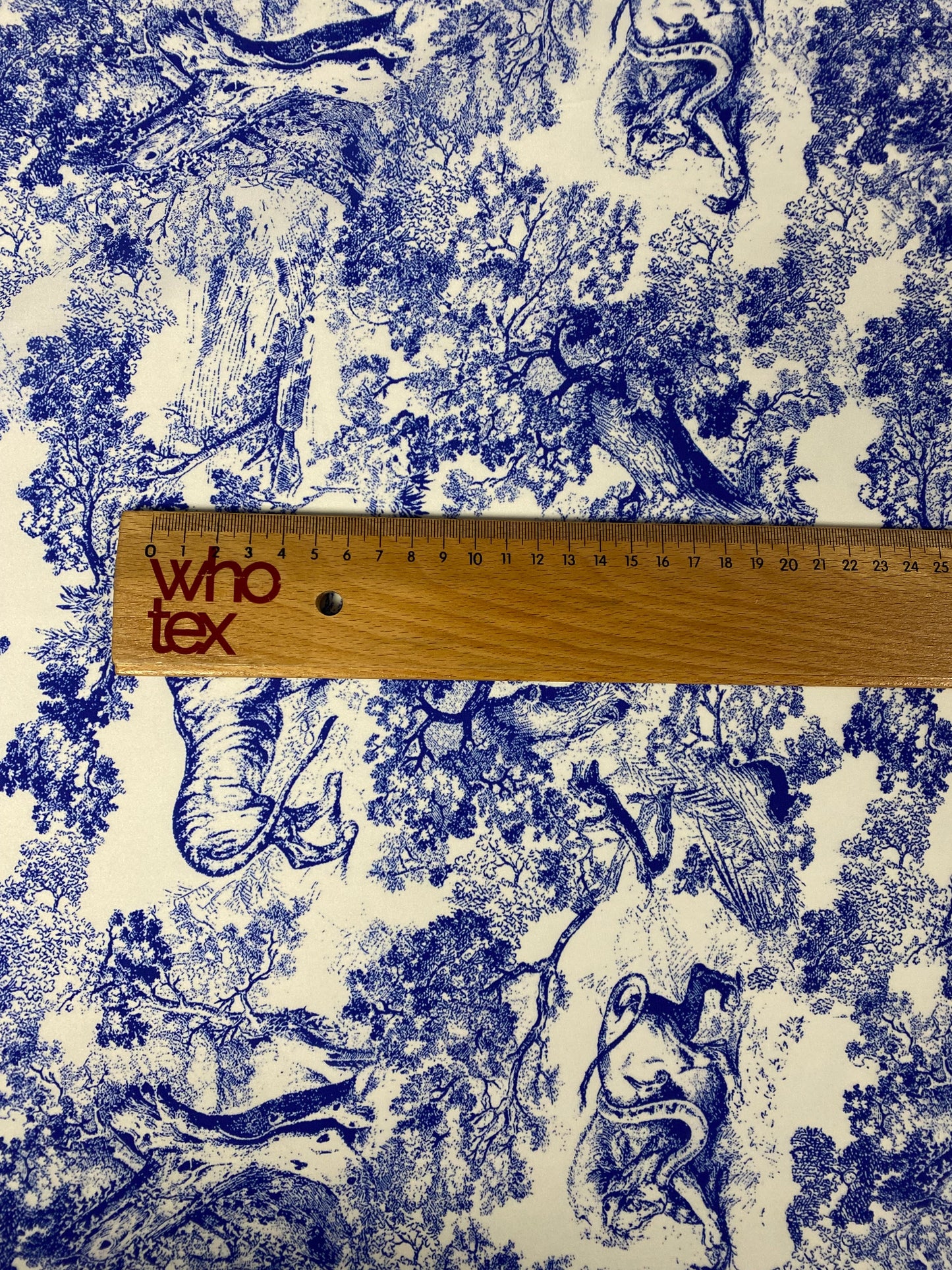 Blue Wild Forest Pattern Fabric